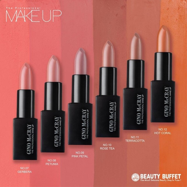 GINO MCCRAY THE PROFESSIONAL MAKE UP COLOR LIPSTICK NO.11 TERRACOTTA	 