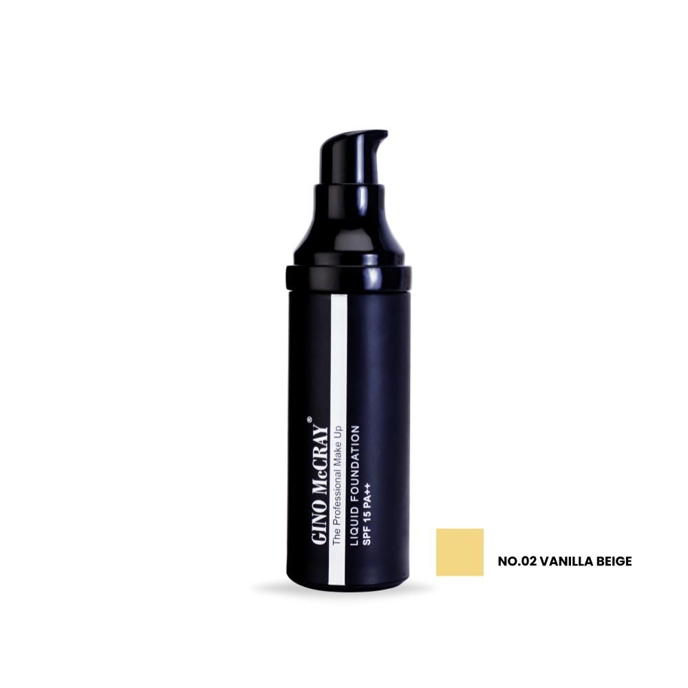 GINO MCCRAY THE PROFESSIONAL MAKE UP LIQUID FOUNDATION SPF 15 PA++ NO.02	 