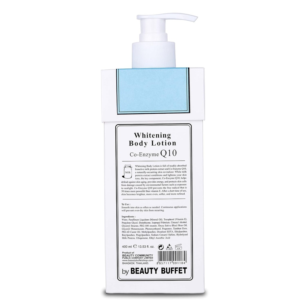 SCENTIO  MILK PLUS WHITENING Q10 BODY LOTION	 