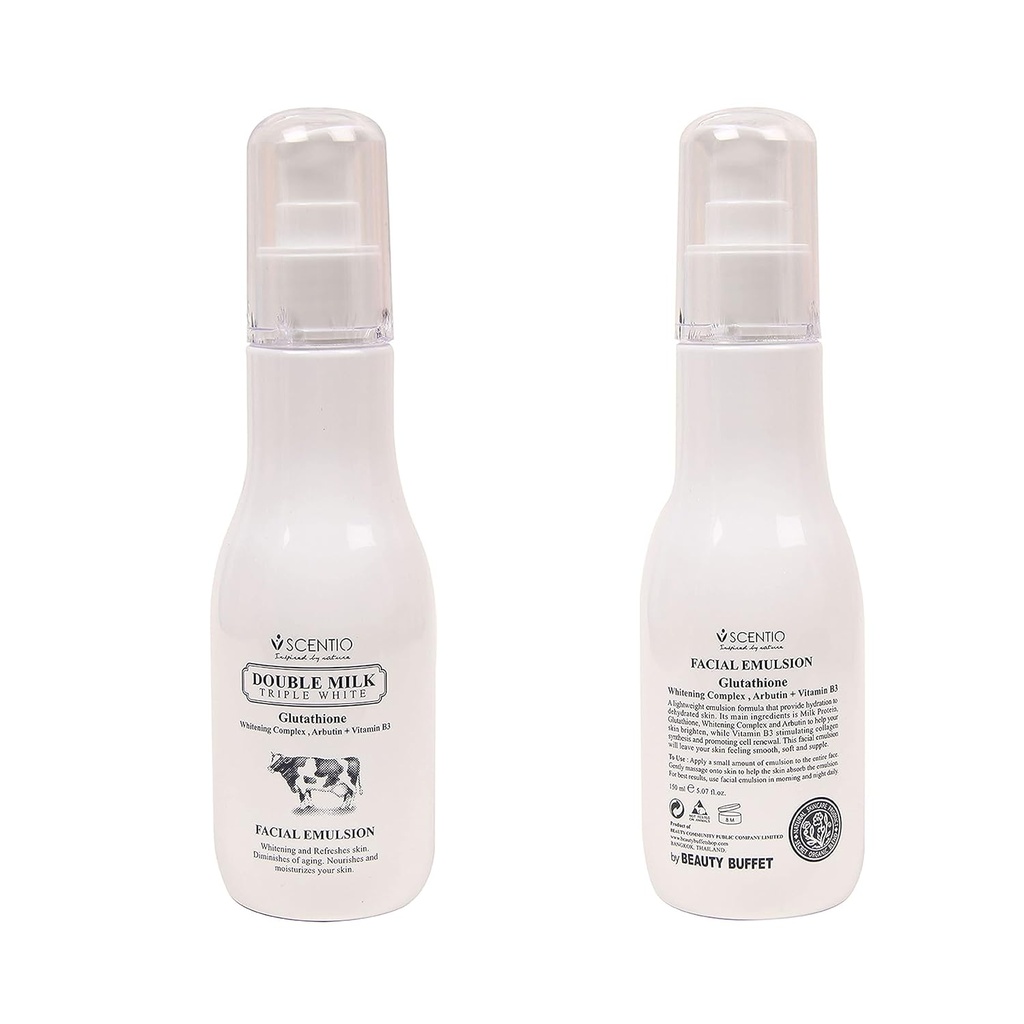 SCENTIO DOUBLE MILK TRIPLE WHITE FACIAL EMULSION	 
