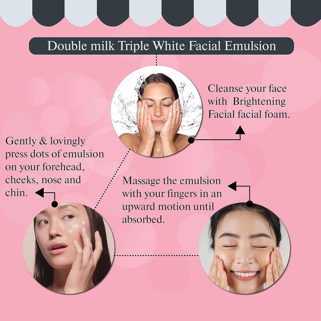 SCENTIO DOUBLE MILK TRIPLE WHITE FACIAL EMULSION	 
