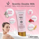 SCENTIO DOUBLE MILK TRIPLE WHITE SKIN REFINING SCRUB	 