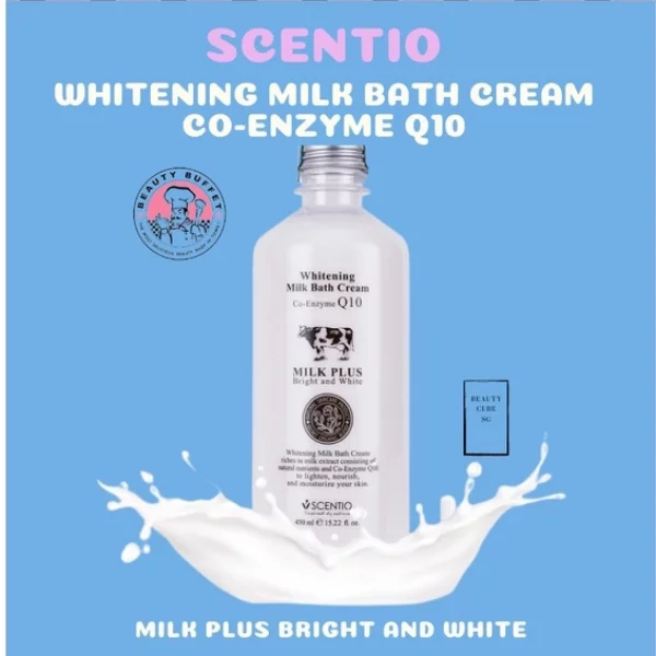 SCENTIO MILK PLUS BRIGHTENING Q10 BATH CREAM	 