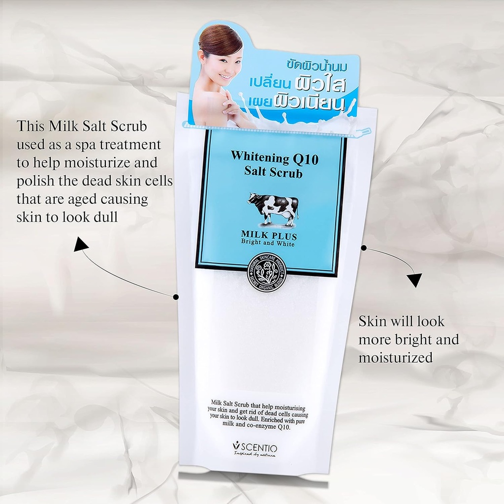 SCENTIO MILK PLUS BRIGHTENING Q10 SALT SCRUB	 