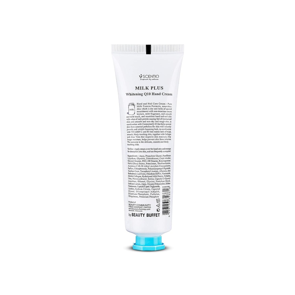 SCENTIO MILK PLUS WHITENING Q10 HAND CREAM	 