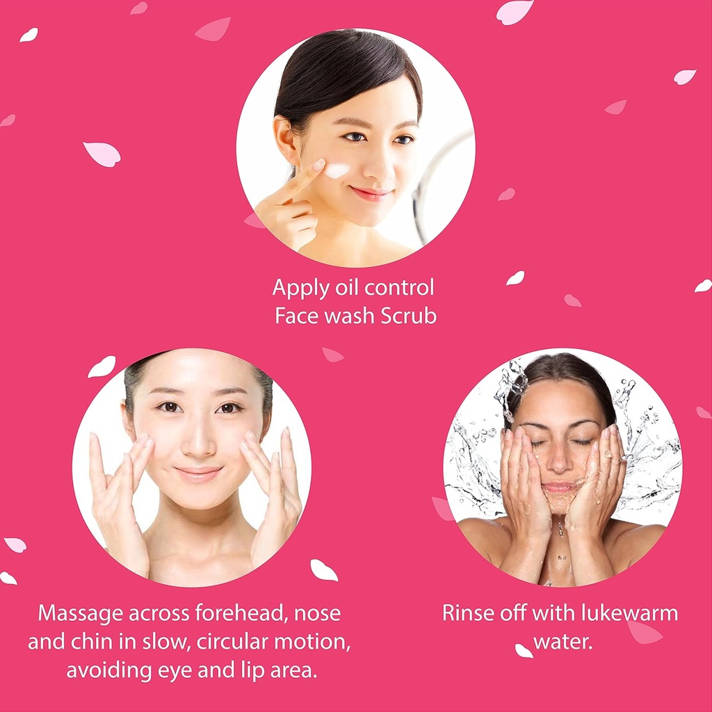 SCENTIO PINK COLLAGEN  RADIANT & FIRM OIL CONTROL FACIAL FOAM SCRUB	 