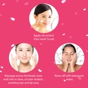 SCENTIO PINK COLLAGEN  RADIANT & FIRM OIL CONTROL FACIAL FOAM SCRUB	 