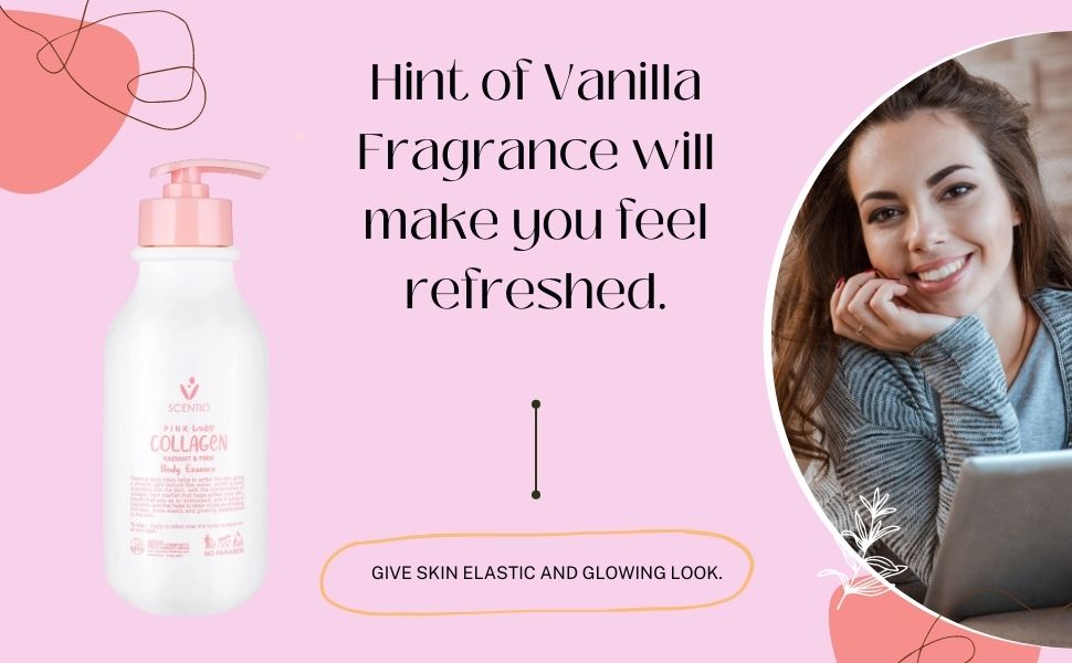 SCENTIO PINK COLLAGEN RADIANT & FIRM BODY ESSENCE	 