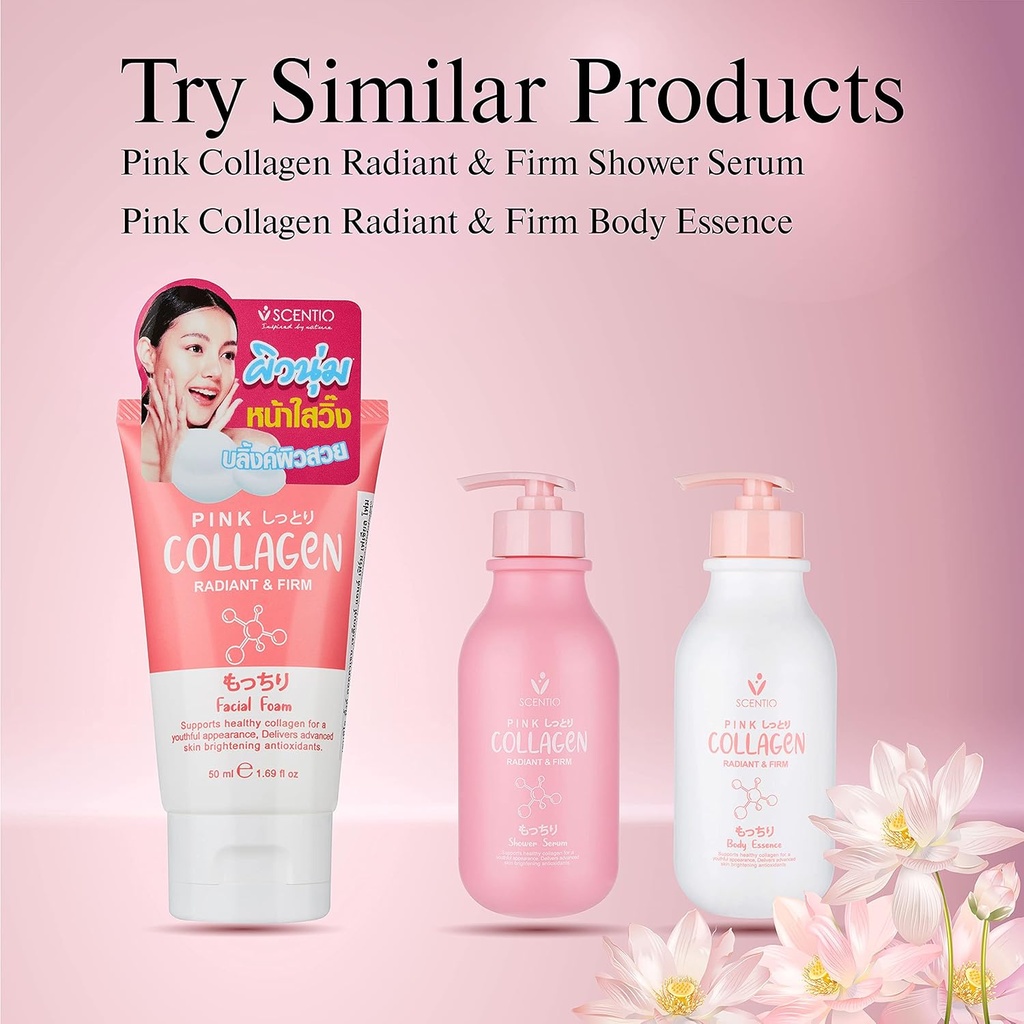 SCENTIO PINK COLLAGEN RADIANT & FIRM FACIAL FOAM 50 ML.	 