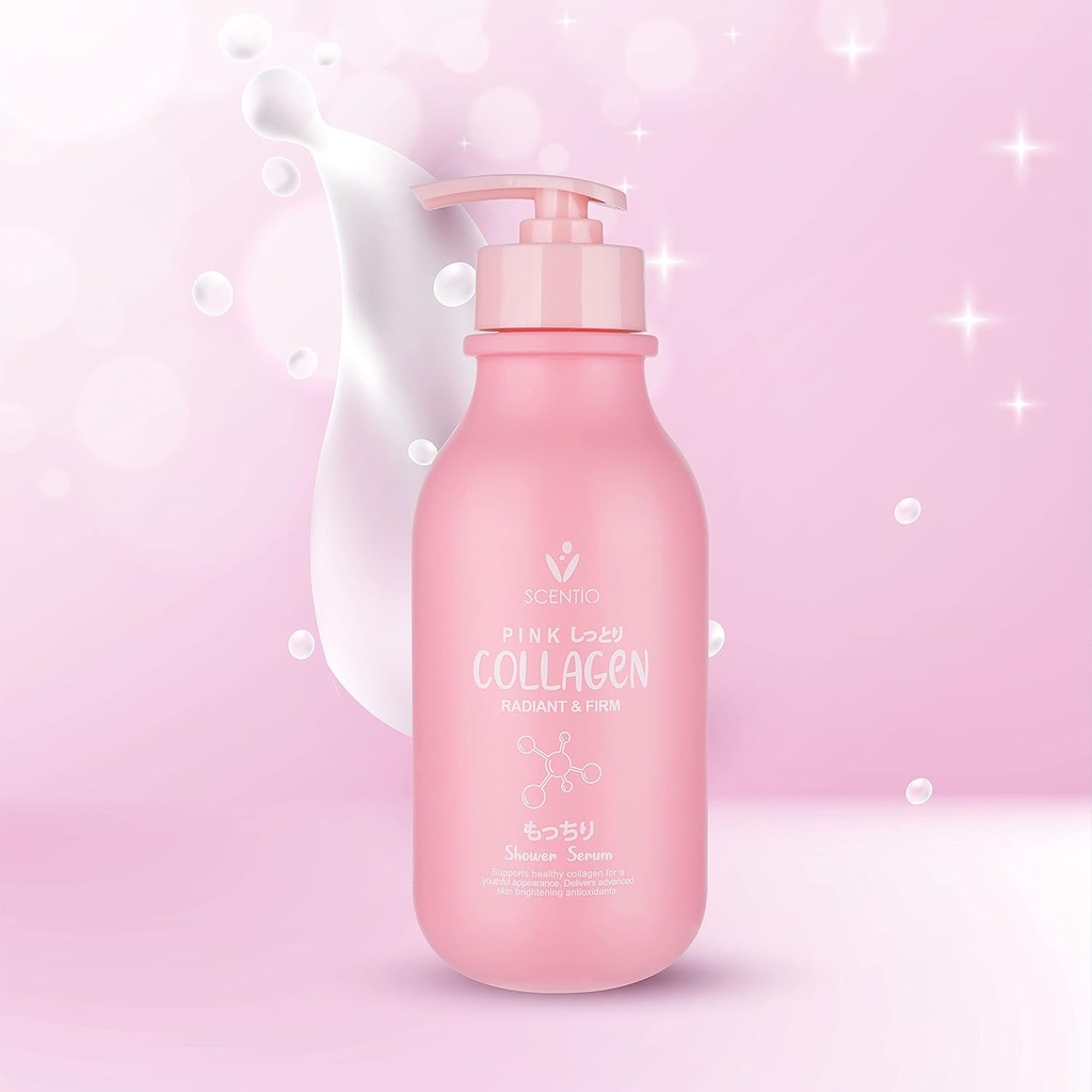 SCENTIO PINK COLLAGEN RADIANT & FIRM SHOWER SERUM	 