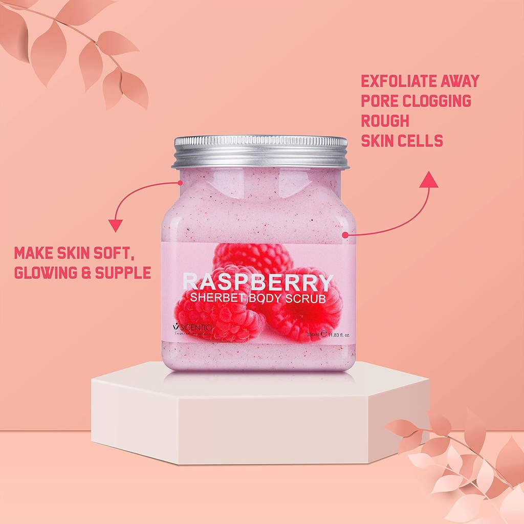 SCENTIO RASPBERRY PORE MINIMIZING SHERBET SCRUB	 
