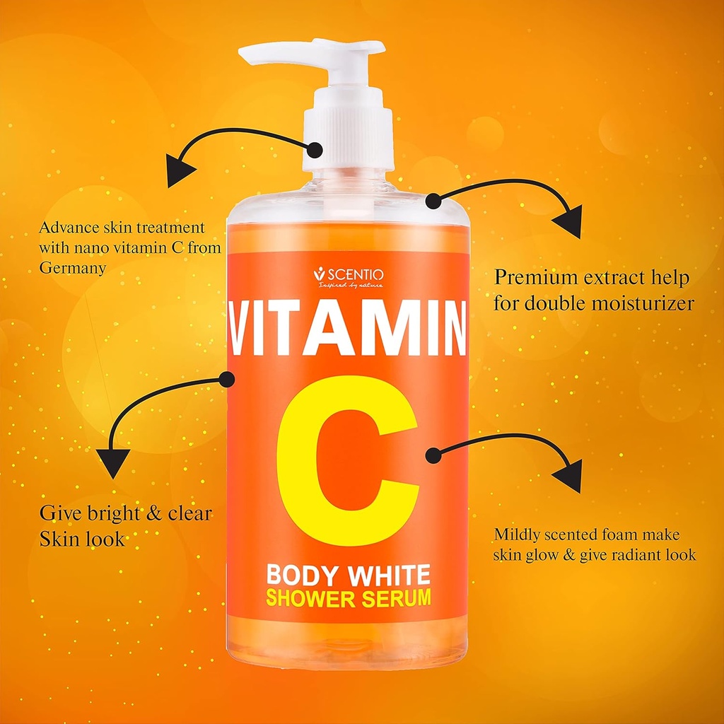 SCENTIO VITAMIN C  BODY WHITE SHOWER SERUM	 