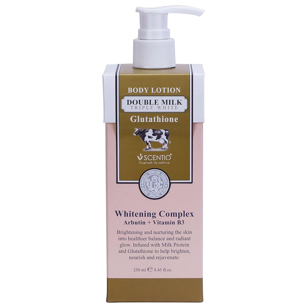 SCENTIO DOUBLE MILK TRIPLE BRIGHT BODY LOTION	 