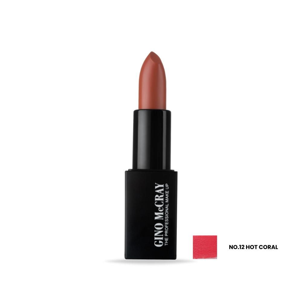 GINO MCCRAY THE PROFESSIONAL MAKE UP COLOR LIPSTICK NO.12 HOT CORAL	  