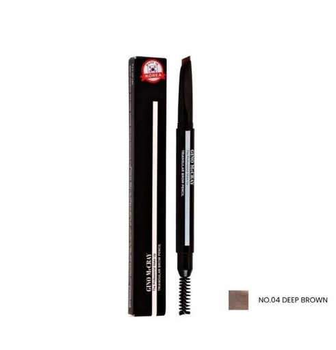 [8809191007995] GINO MCCRAY THE PROFESSIONAL MAKE UP TRIANGULAR BROW PENCIL NO.04 DEEP BROWN	
