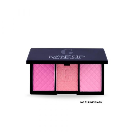 [8856153151913] GINO MCCRAY THE PROFESSIONAL MAKE UP TRIO CHEEK PALETTE NO.01 PINK FLASH	 
