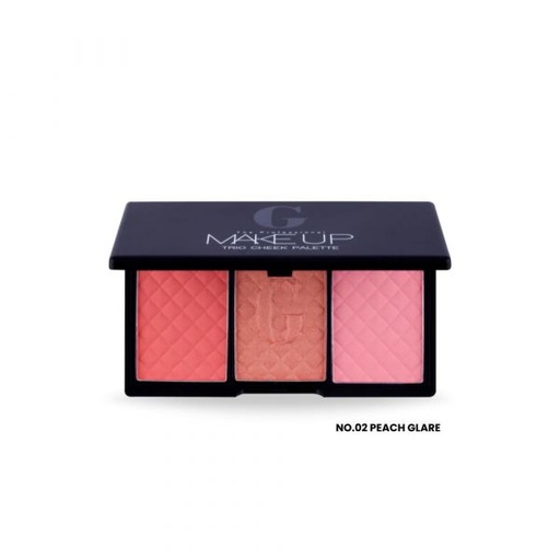 [8856153151920] GINO MCCRAY THE PROFESSIONAL MAKE UP TRIO CHEEK PALETTE NO.02 PEACH GLARE	 