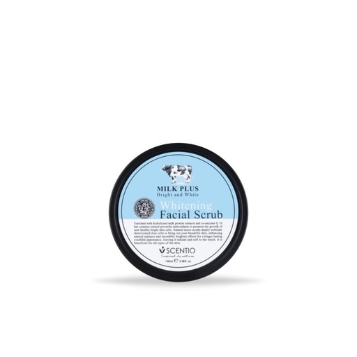 [8856153296812] SCENTIO MILK PLUS WHITENING Q10 FACIAL SCRUB	  